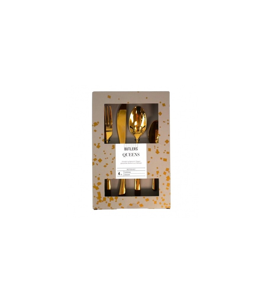 Butlers Besteck 4-er Set (gold)