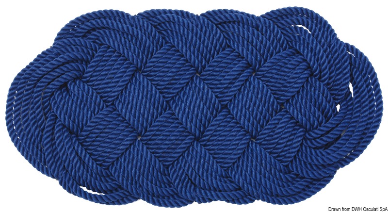 Nylon-Fußmatte, blau 60 x 32 cm