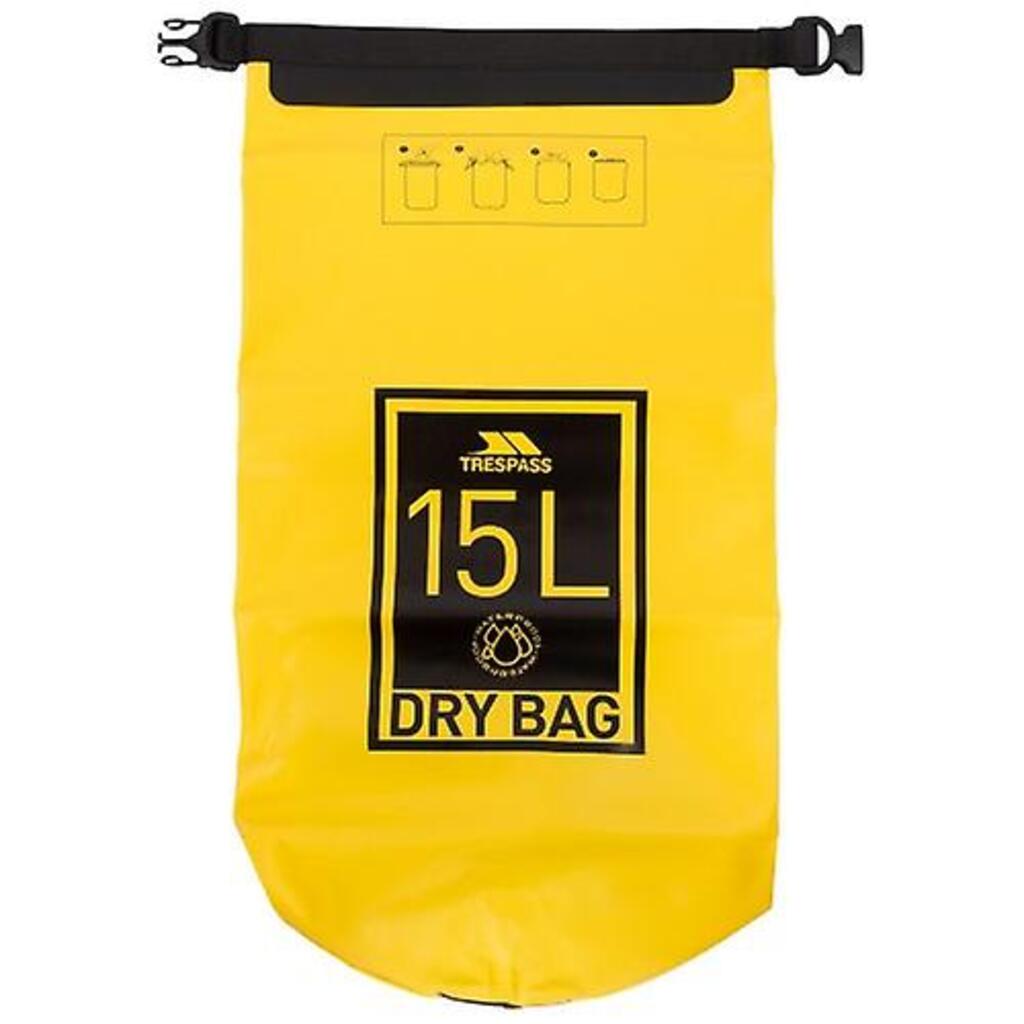 Trespass SUNRISE 15L Drybag - wasserdichte Tasche (gelb, 15l)