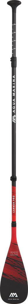 Aqua Marina CARBON PRO - Verstellbares Carbon Fiber iSUP Paddle (rot/schwarz, 700g, 180-220 cm)