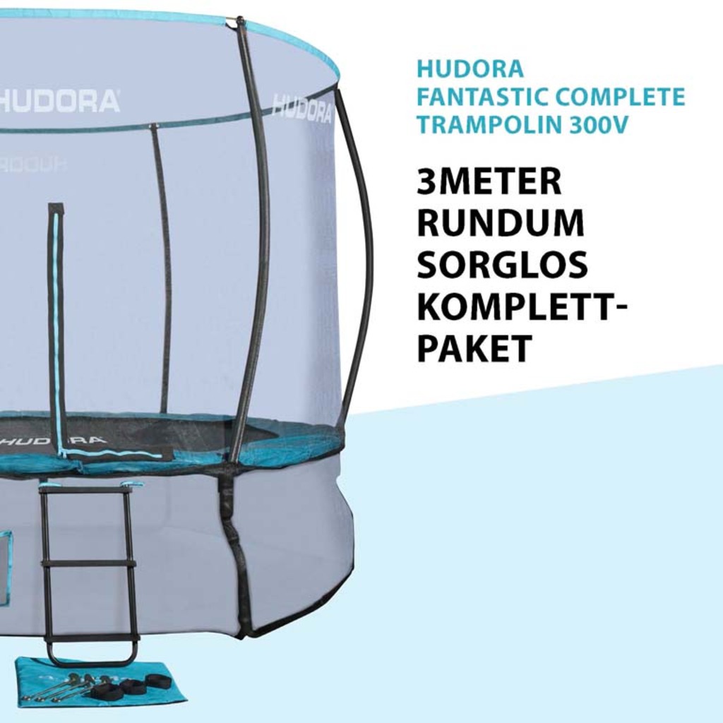 Hudora Fantastic Complete Trampolin 300V (⌀300cm × 70cm)